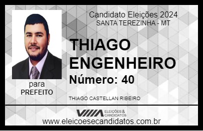 Candidato THIAGO ENGENHEIRO 2024 - SANTA TEREZINHA - Eleições