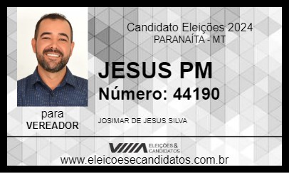 Candidato JESUS PM 2024 - PARANAÍTA - Eleições