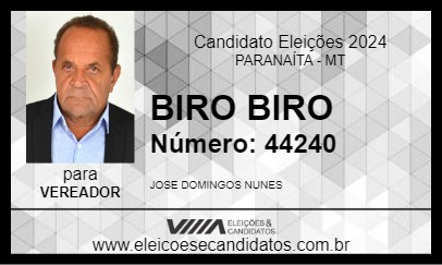 Candidato BIRO BIRO 2024 - PARANAÍTA - Eleições