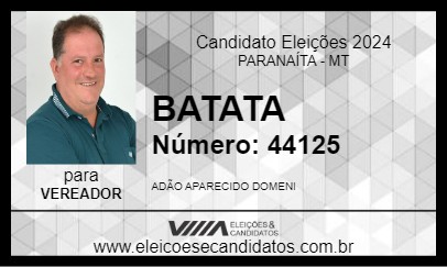 Candidato BATATA 2024 - PARANAÍTA - Eleições