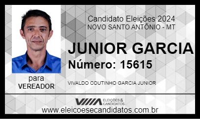 Candidato JUNIOR GARCIA 2024 - NOVO SANTO ANTÔNIO - Eleições