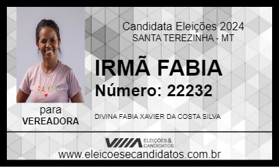 Candidato IRMÃ FABIA 2024 - SANTA TEREZINHA - Eleições