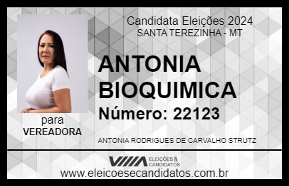 Candidato ANTONIA BIOQUIMICA 2024 - SANTA TEREZINHA - Eleições