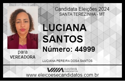 Candidato LUCIANA SANTOS 2024 - SANTA TEREZINHA - Eleições