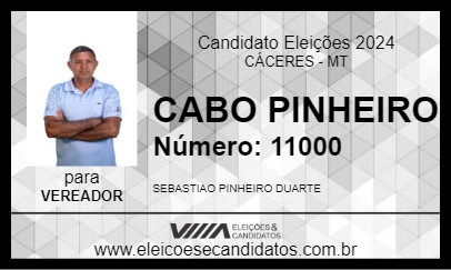 Candidato CABO PINHEIRO 2024 - CÁCERES - Eleições