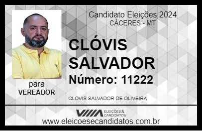 Candidato CLÓVIS SALVADOR 2024 - CÁCERES - Eleições