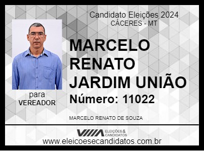 Candidato MARCELO RENATO JARDIM UNIÃO 2024 - CÁCERES - Eleições