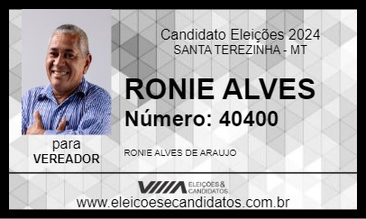 Candidato RONIE ALVES  2024 - SANTA TEREZINHA - Eleições