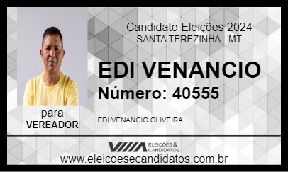 Candidato EDI VENANCIO 2024 - SANTA TEREZINHA - Eleições