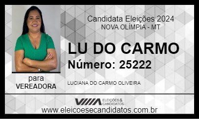 Candidato LU DO CARMO 2024 - NOVA OLÍMPIA - Eleições