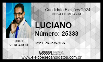 Candidato LUCIANO 2024 - NOVA OLÍMPIA - Eleições