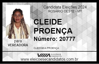 Candidato CLEIDE PROENÇA 2024 - ROSÁRIO OESTE - Eleições