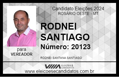 Candidato RODNEI SANTIAGO 2024 - ROSÁRIO OESTE - Eleições