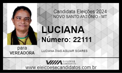 Candidato LUCIANA 2024 - NOVO SANTO ANTÔNIO - Eleições