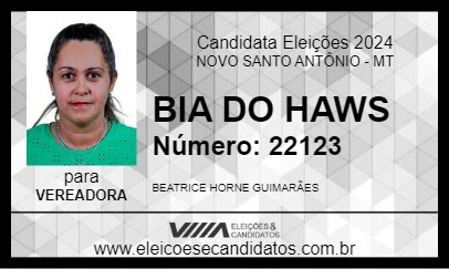 Candidato BIA DO RALZEN 2024 - NOVO SANTO ANTÔNIO - Eleições