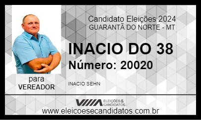 Candidato INACIO DO 38 2024 - GUARANTÃ DO NORTE - Eleições