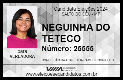 Candidato NEGUINHA DO TETECO 2024 - SALTO DO CÉU - Eleições