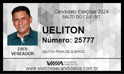 Candidato UELITON 2024 - SALTO DO CÉU - Eleições