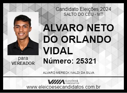 Candidato ALVARO NETO DO ORLANDO VIDAL 2024 - SALTO DO CÉU - Eleições