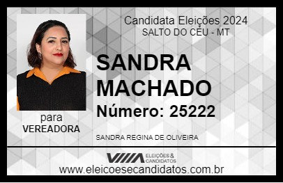 Candidato SANDRA MACHADO 2024 - SALTO DO CÉU - Eleições