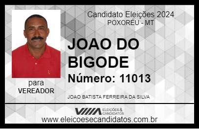 Candidato JOAO DO BIGODE 2024 - POXORÉU - Eleições