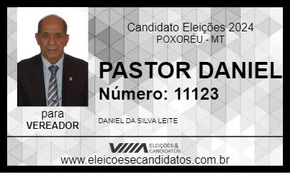 Candidato PASTOR DANIEL 2024 - POXORÉU - Eleições