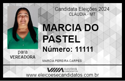 Candidato MARCIA DO PASTEL 2024 - CLÁUDIA - Eleições