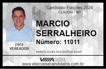 Candidato MARCIO SERRALHEIRO 2024 - CLÁUDIA - Eleições