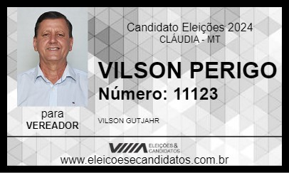 Candidato VILSON PERIGO 2024 - CLÁUDIA - Eleições