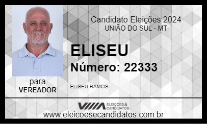 Candidato ELISEU 2024 - UNIÃO DO SUL - Eleições