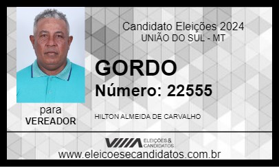 Candidato GORDO 2024 - UNIÃO DO SUL - Eleições