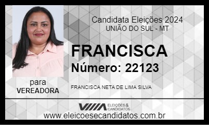 Candidato FRANCISCA 2024 - UNIÃO DO SUL - Eleições