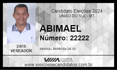 Candidato ABIMAEL 2024 - UNIÃO DO SUL - Eleições