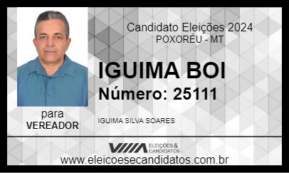 Candidato IGUIMA BOI 2024 - POXORÉU - Eleições