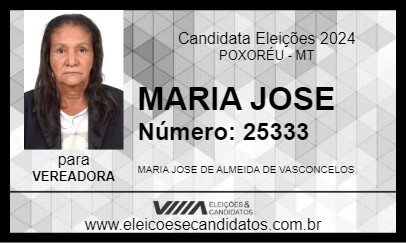 Candidato MARIA JOSE 2024 - POXORÉU - Eleições