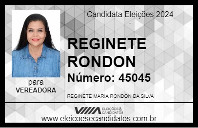 Candidato REGINETE RONDON 2024 - CÁCERES - Eleições