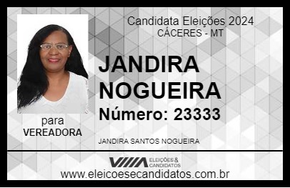 Candidato JANDIRA NOGUEIRA 2024 - CÁCERES - Eleições