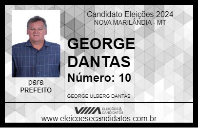 Candidato GEORGE DANTAS 2024 - NOVA MARILÂNDIA - Eleições