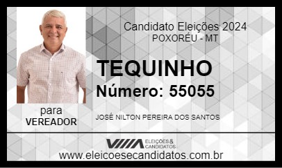 Candidato TEQUINHO 2024 - POXORÉU - Eleições