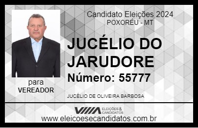 Candidato JUCÉLIO DO JARUDORE 2024 - POXORÉU - Eleições