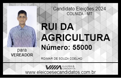 Candidato RUI DA AGRICULTURA 2024 - COLNIZA - Eleições