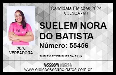 Candidato SUELEM NORA DO BATISTA 2024 - COLNIZA - Eleições