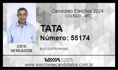 Candidato TATA 2024 - COLNIZA - Eleições