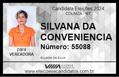 Candidato SILVANA DA CONVENIENCIA 2024 - COLNIZA - Eleições