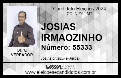 Candidato JOSIAS IRMAOZINHO 2024 - COLNIZA - Eleições