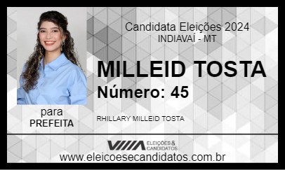 Candidato MILLEID TOSTA 2024 - INDIAVAÍ - Eleições