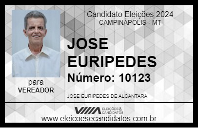 Candidato JOSE EURIPEDES 2024 - CAMPINÁPOLIS - Eleições