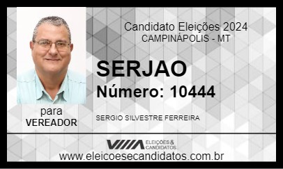 Candidato SERJAO 2024 - CAMPINÁPOLIS - Eleições