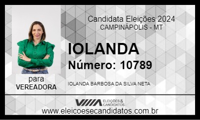 Candidato IOLANDA 2024 - CAMPINÁPOLIS - Eleições