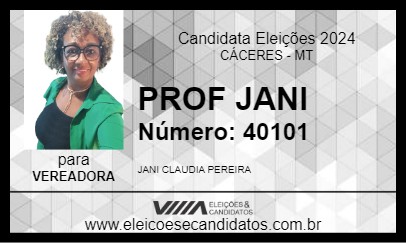 Candidato PROF JANI 2024 - CÁCERES - Eleições